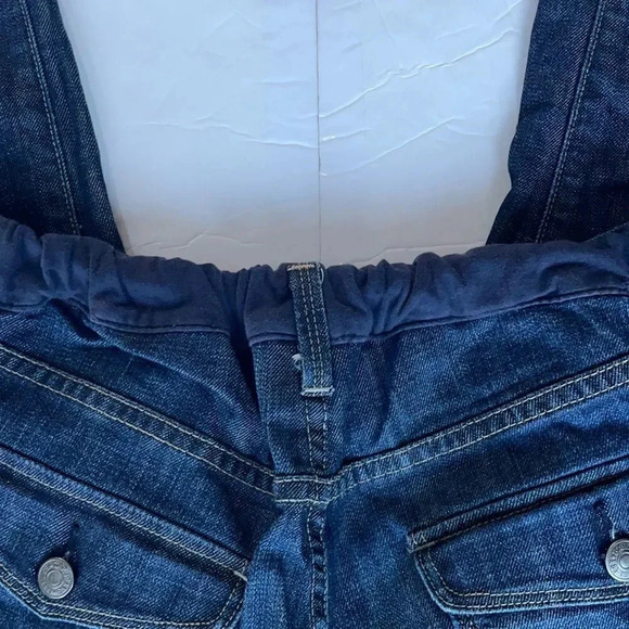 Gap Maternity jeans, straight leg. Adjustable waist. Dark wash. Size 14 - Picture 8 of 11